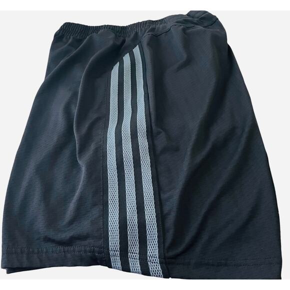 ADIDAS CLIMACOOL HI-RISE ATHLETIC SHORTS, MENS-M-BLACK-BLUE STRIPES, INNER TIGHT - Picture 5 of 11